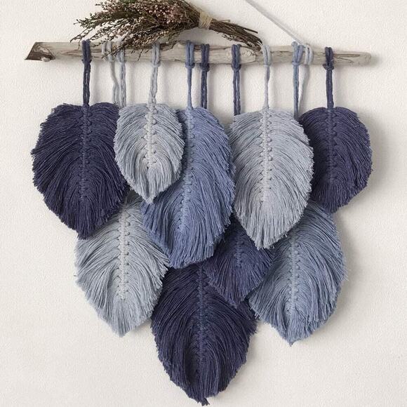 200M 3MM Natural Blue Cotton DIY Twisted Cord Macrame Rope Artisan Craft String - Picture 9 of 11